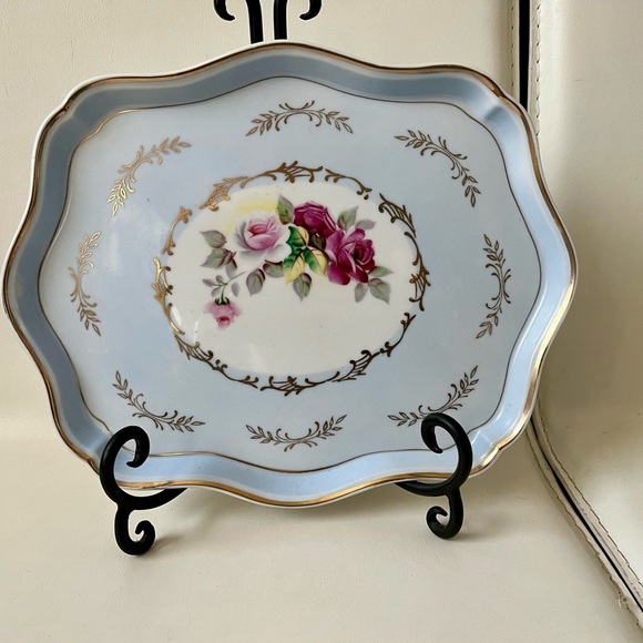 Vintage porce light blue tray - Picture 2 of 10